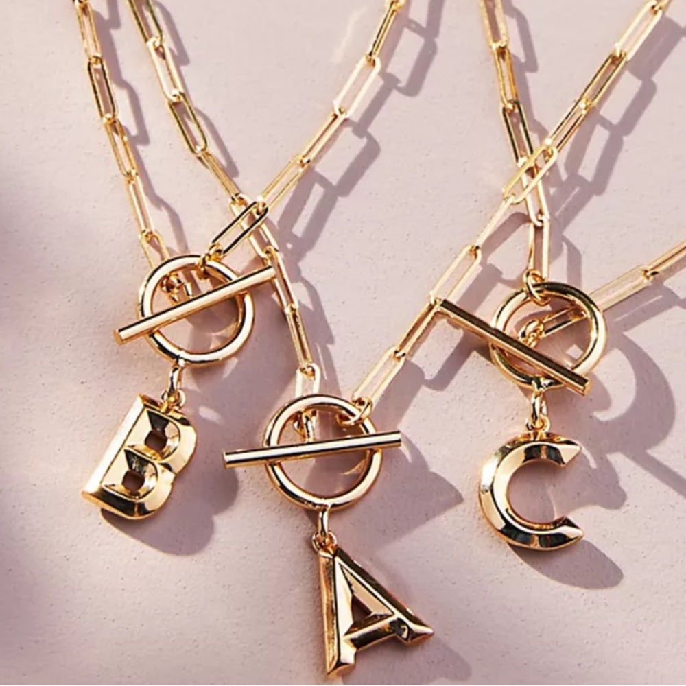 Anthropologie necklace, K initial